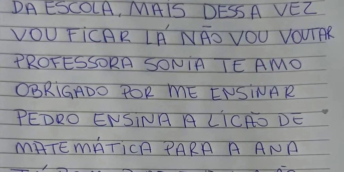 carta despedida menino com câncer