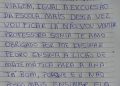 carta despedida menino com câncer