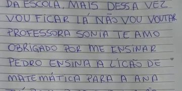 carta despedida menino com câncer